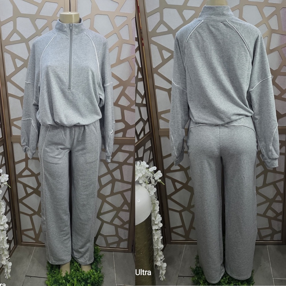Women's Gray Tracksuit Set